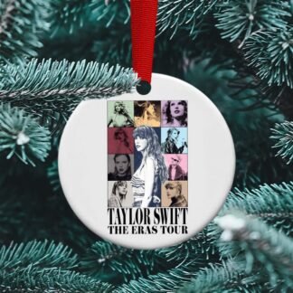 Taylor Tour Faces Christmas Ornament, Personalized with tour date or personal message, Ceramic sublimation ornament