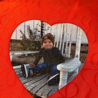 Personalized heart puzzle, perfect for valentines, birthday, child gift, birth announcement, engagement gift, Christmas present, 75 pieces