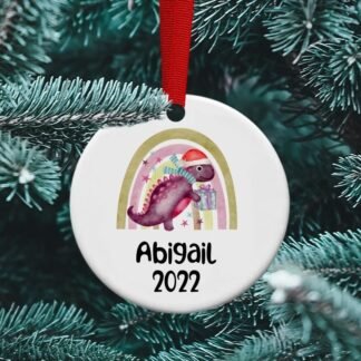 Dinosaur Personalized Christmas ornament