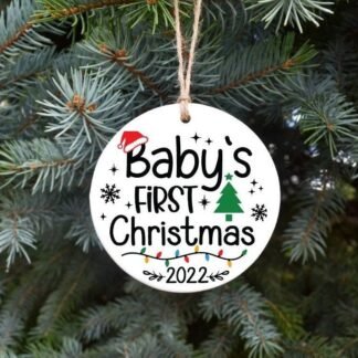 Baby's First Christmas Personalized Ceramic Ornament