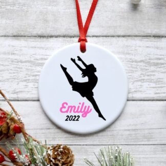 Dancer Ornament, personalized ornament, dance gift, Dance Coach Gift Sublimation, Dance team gift, dance company gift,Ceramic ornament
