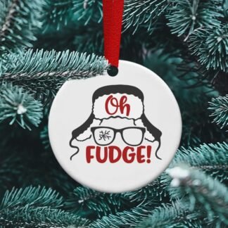 Oh Fudge, You'll shoot your eye out, The Christmas Story, Ralphie, personalized ornament, Red Ryder BB Gun