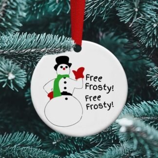 Free Frosty Ceramic Ornament, Christmas with the Kranks, Tim, Jamie, Frosty Snowman, Skipping Christmas, Santa Clause