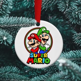 Super Mario, Luigi, Gamer Christmas Ornament, Sublimation, Personalized