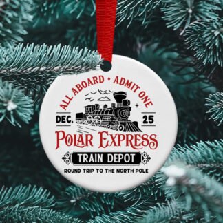 Polar express, Christmas Train, North Pole, Personalized Ornament