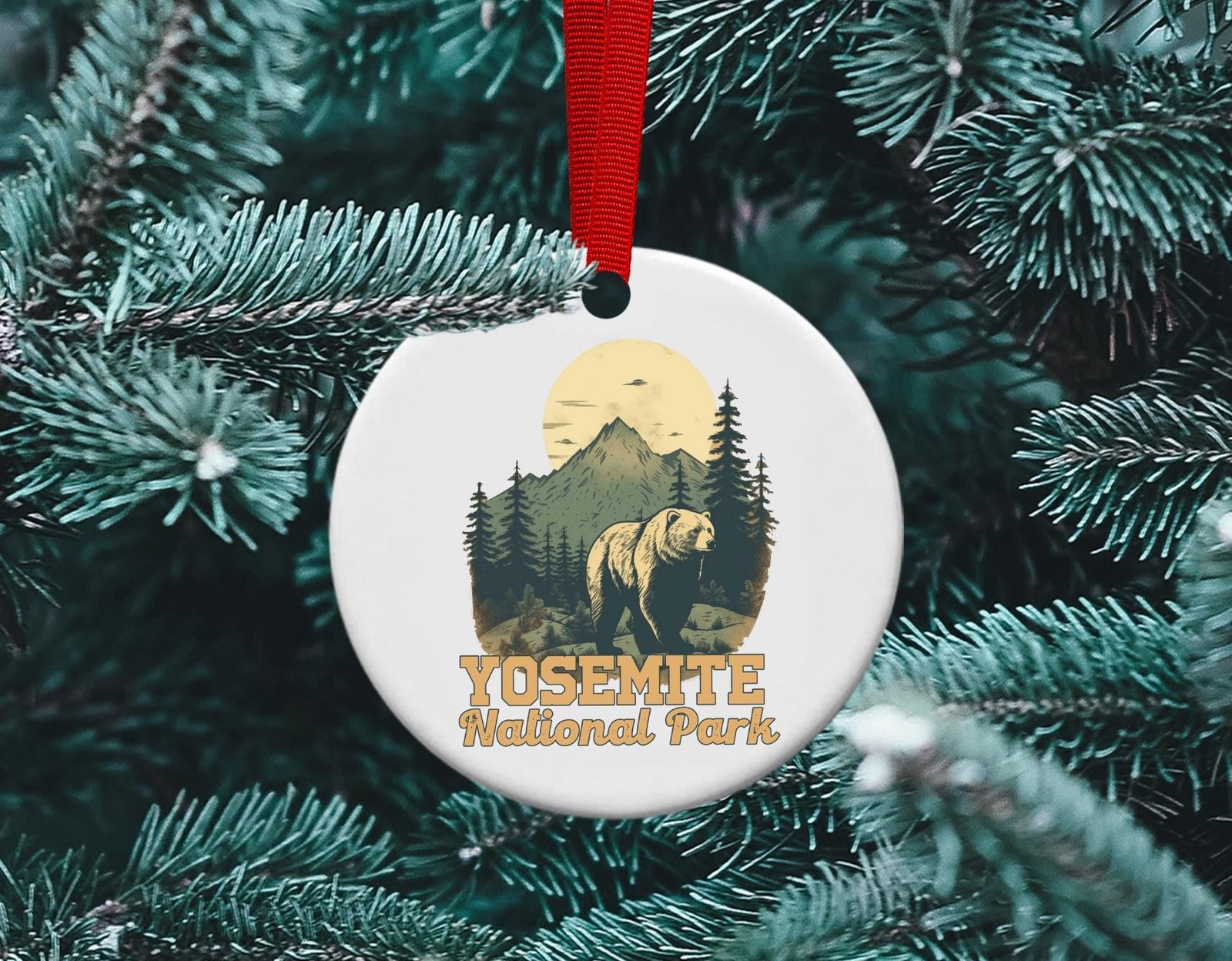 Yosemite National Park, Personalized ornament, Adventure, California Mountains