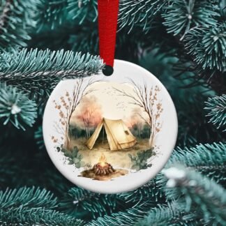 Camping ornament, Tent ornament, adventure ornament, personalized ornament, Outdoor adventure