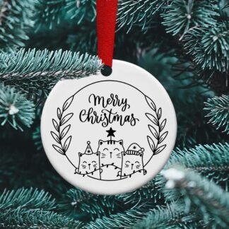 Crazy Cat Lady, Merry Christmas Cats, Cat Lover, Personalized ornament, Cat sitter, Vet gift