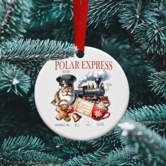 Polar express, Retro Polar Express, Christmas Train, North Pole, Personalized Ornament