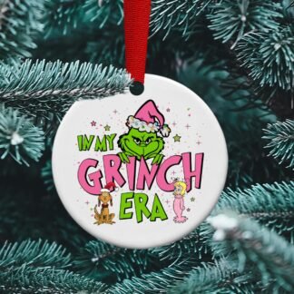 Grinch Era, Grinch Christmas, Grinch Movie, Grinch Pink or green, Personalized Ornament