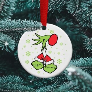 Grinch Family Ornament, Grinch Christmas, Grinch Hand, Grinch Movie, Personalized Ornament