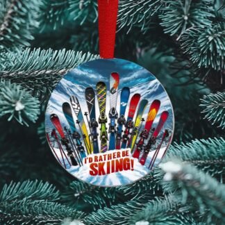 I'd Rather Be Skiing, Ski Ornament, Ski Trip, Aspen, Vail, Steamboat, Copper, Breck, Big Sky, Stowe, Park City, Personalized Ornament