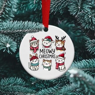 Meowy Christmas, Cat ornament, Merry Christmas Cats, Cat Lover, Personalized ornament, Cat sitter, Vet gift