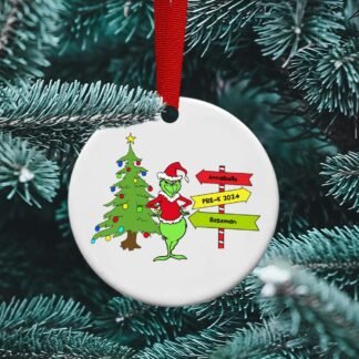 Grinch, Whoville sign, Grinch Christmas, Grinch Movie, Grinch Christmas Tree,  Personalized Ornament
